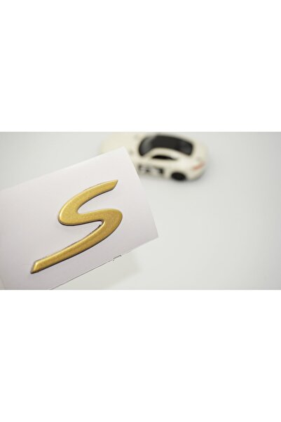 DK Tuning شعار بورشه S رقم الأمتعة باللون الذهبي