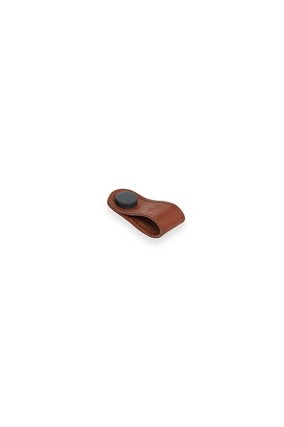 ASPARTAM Leather Button Handle - Brown / Black