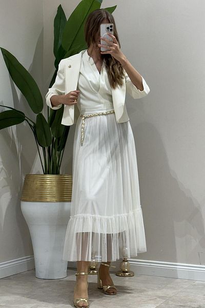 Ekol Sleeveless Belt Detailed Dress