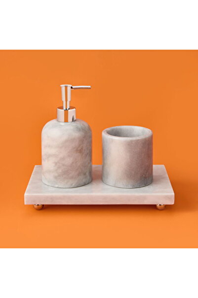 ASPARTAM 3-Piece Marble Bathroom Set - Gray