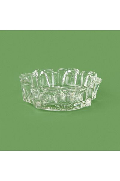 MATMEL Flower Glass Ashtray - Transparent - 10.5 cm