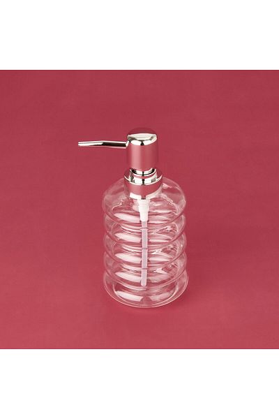 MATMEL Dozator de săpun lichid din sticlă borosilicată cu capac - transparent / gri
