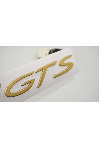 DK Tuning شعار بورشه GTS للأمتعة باللون الذهبي