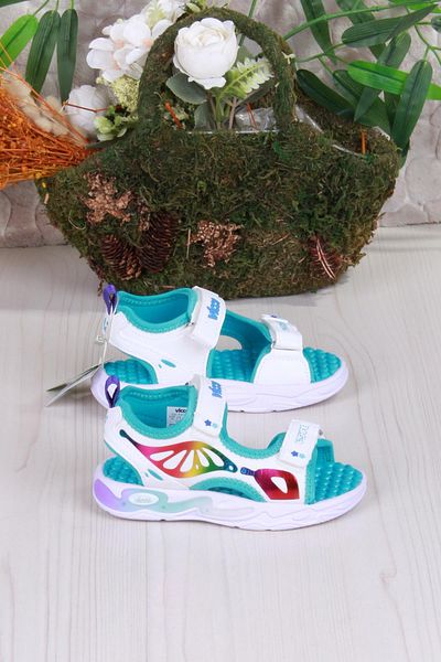 Vicco 332.P25Y.210 White but Anatomical Lighted Girls Sandals