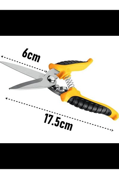Transformacion Foarfece industriale multifuncționale Foarfece pentru tablă - Foarfece utilitare cu tăiere dreaptă din oțel inoxidabil 17,5 cm