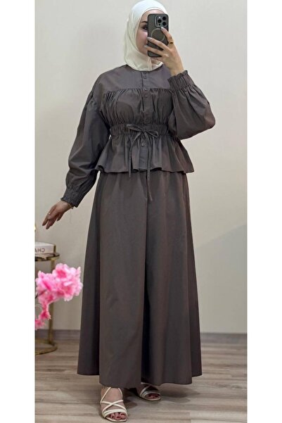 By Pommes Life Women's Shirt Skirt Poplin Bottom Top Set