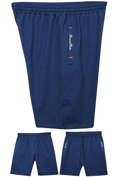 marufshop Ανδρικό σορτς Lycra χτενισμένο βαμβακερό με λεπτομέρεια κεντήματος τσέπες, κατάλληλο για μεγάλο μέγεθος 110 - 155 κιλά