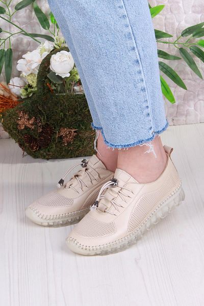 Mehmet Mete 0006-D Anatomical Comfortable Soft Genuine Leather Women's Shoes