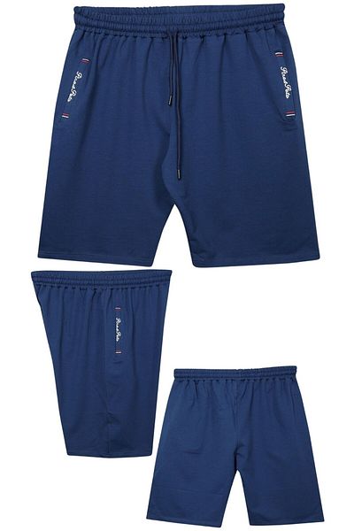 marufshop Ανδρικό σορτς Lycra χτενισμένο βαμβακερό με λεπτομέρεια κεντήματος τσέπες, κατάλληλο για μεγάλο μέγεθος 110 - 155 κιλά