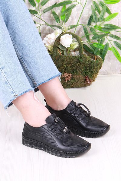 Mehmet Mete 0006-D Anatomical Comfortable Soft Genuine Leather Women's Shoes