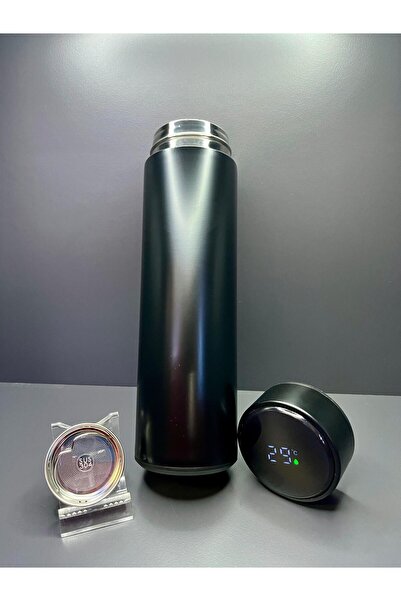 smart cup Dijital Derece Göstergeli Paslanmaz Çelik Kolay Taşınabilir El Term...