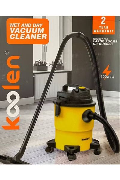 Koolen 20l Dry Barrel Vacuum Cleaner With 1600w Water Suction, Yellow, Moody - 806101006