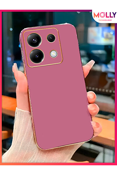 Molly حافظة سيليكون فاخرة لهاتف انفينيكس نوت 30 مع تفاصيل ذهبية على الحواف ال...