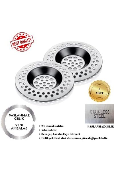 STOREMAX Srt Sink Strainer Sink Drainer Set of 2 8cm Practical Kitchen Tool Bathroom/Tub Holes Drain Tem