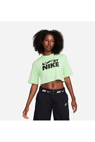 Nike Спортивний одяг Жіночий зелений повсякденний стиль Футболка FZ4635-376