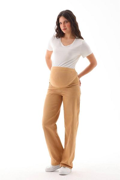BIG LESSON Maternity Stretchy Tummy Band Waist Adjustable Pipe Leg Jeans