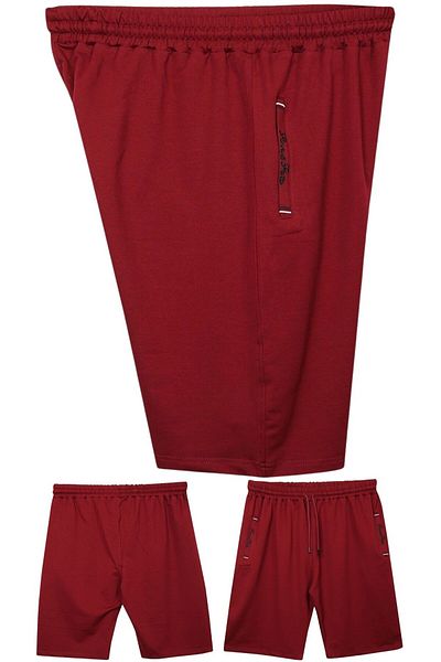 marufshop Ανδρικό σορτς Lycra χτενισμένο βαμβακερό με λεπτομέρεια κεντήματος τσέπες, κατάλληλο για μεγάλο μέγεθος 110 - 155 κιλά
