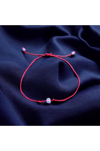 not cool. The Red One - Simple Sky Porcelain Basic Rope Bracelet with Lucky Beads