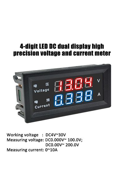 Choice M4430 0-200V 10A Diymore M4430 DC 100V 200V 10A Electronic Digital Voltmeter Ammeter 0.28'' LED Dis