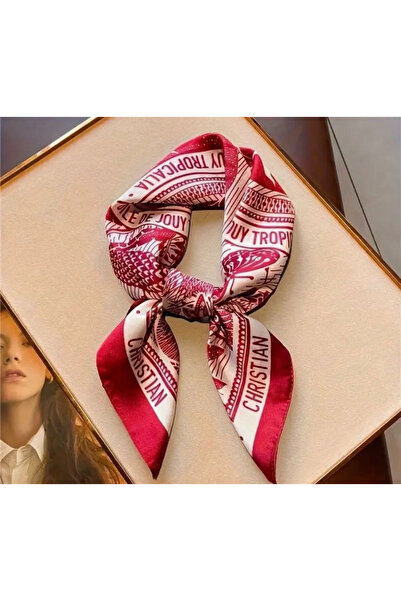 Zess store Τετράγωνο κασκόλ με ροζ λουλούδια