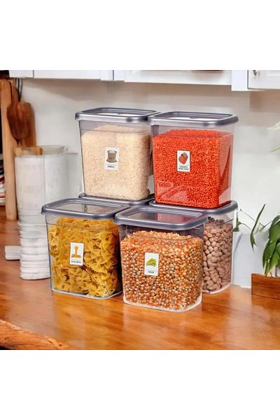 STOREMAX Ezg Quantity 12 Pieces with Label Gift 2000 Ml. Provision Storage Container with Leakproof Lid Dowry