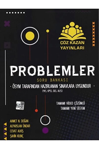Çöz Kazan Yayınları Çöz Kazan Problemler Soru Bankası YKS,KPSS,DGS,ALES (Yeni)