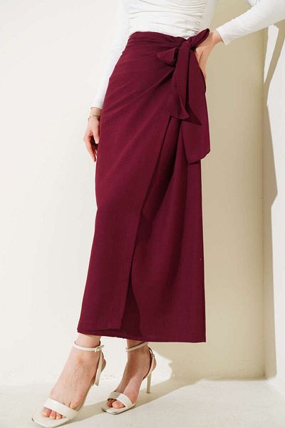 TANISA Noir Belted Skirt Tns-4158