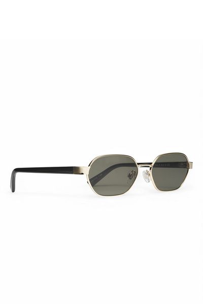 Daniel Klein Unisex Oval Frame Gold Metal Sunglasses