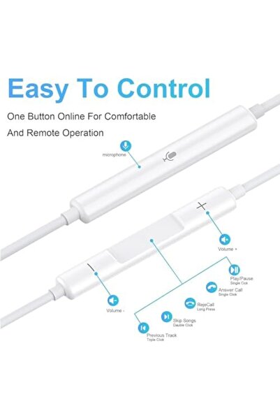 Generic TYPE C Headphones Wired Earphones USB C Built-in Mic & Volume Control