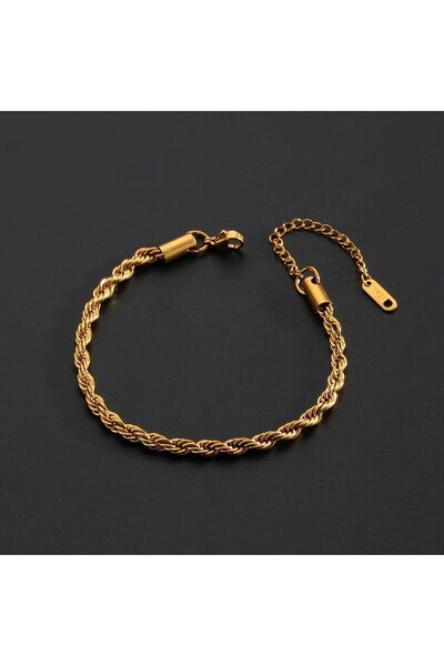 Tasarım اسوارة استيل سلسلة ملتوية رفيعة موديل 3 مم سماكة 17 سم طول 6 سم إضافة...