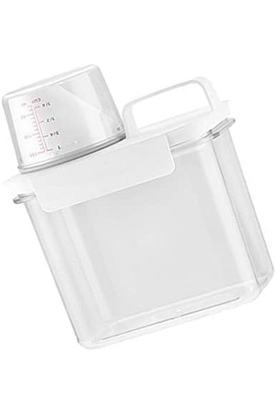 Generic Laundry Detergent Dispenser with Measuring Cup Washing Liquid Box Dry Grain Dispenser for Ce
