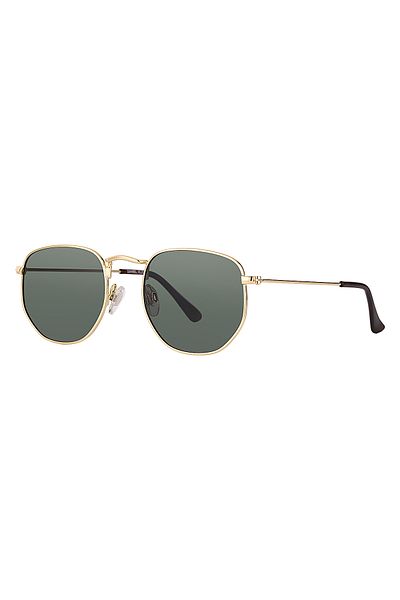 Daniel Klein Gold Metal Frame Green Glass Men's Sunglasses