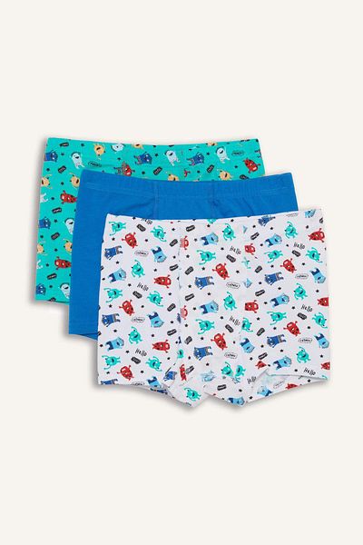 DeFacto Boy's Monster Printed 3-Piece Boxer E6872A825Sp