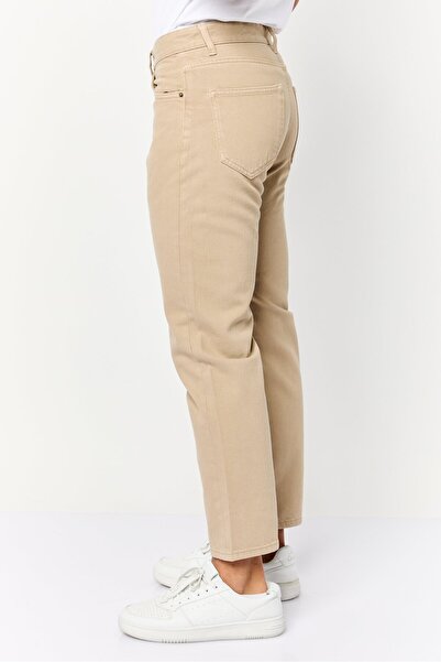 CELIO Men Relax Fit Plain Non-Stretchable Denim, Khaki