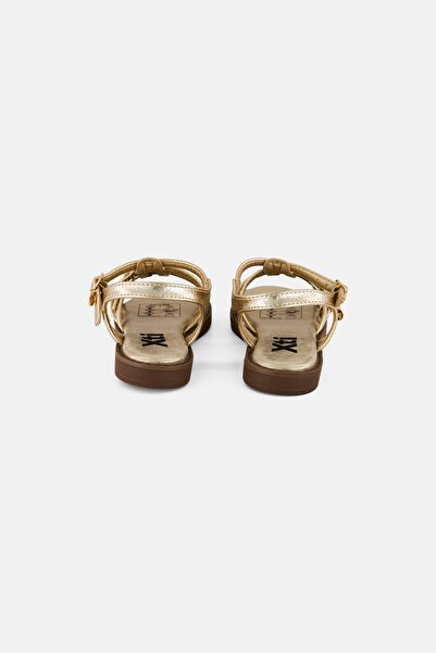 XTI Kids Girl Adjustable Buckle Closure Sandals, Gold