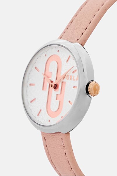 FURLA Women WW00005003L1 Cosy Leather Strap Watch 33 mm, Pink