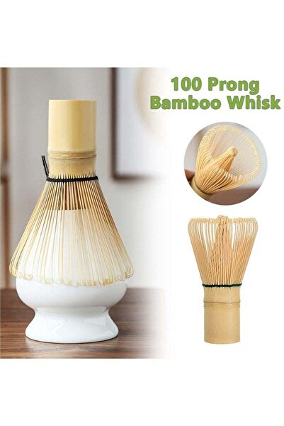 Saharaz 4 Piece Matcha Tea Set, With bamboo Whisk and teaspoon, Burable, Gift for Traditional Matcha