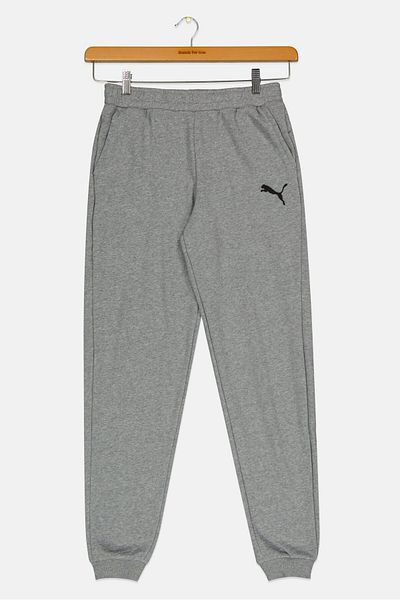 Puma Kids Boy Embroidered Logo Outdoor Sweatpants, Grey