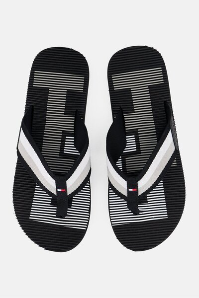 Tommy Hilfiger Men Brand Logo Slip On Slippers, Multicolor