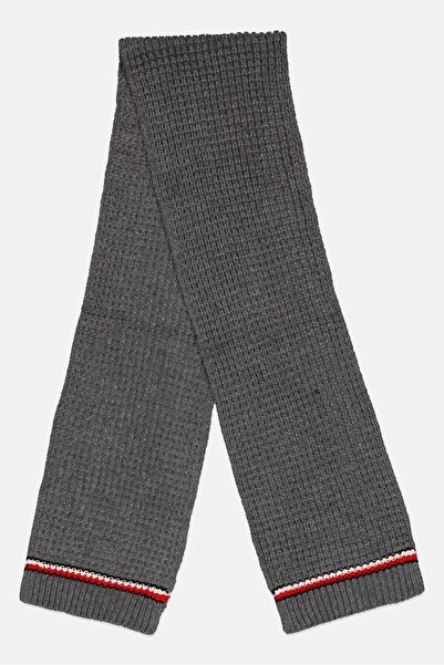 Tommy Hilfiger Men Thermal Global Stripe Scarf, Dark Grey