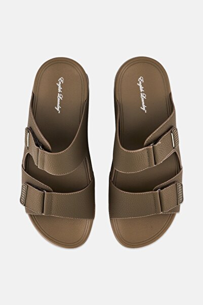 English Laundry Men Two Strap Slip On Arabic Sandals, Olive