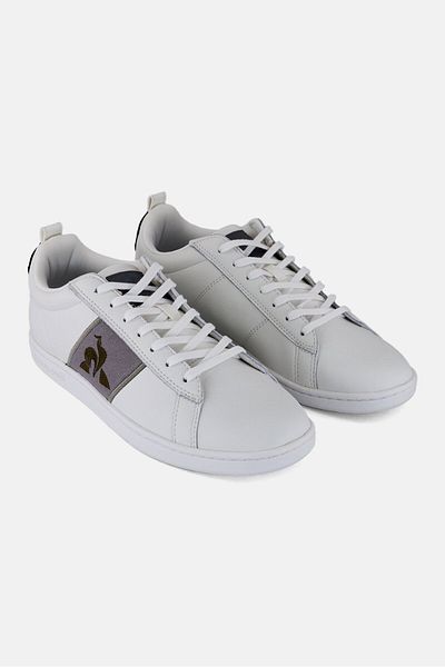 Le Coq Sportif Men Court Classic Twill Lace Up Casual Shoes, White
