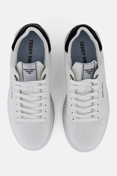 Teddy Smith Men ZC Brand Logo Lace Up Casual Shoes, White