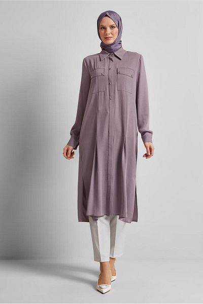 Alvina Slit Detail Long Tunic 45532