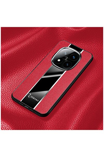 Zebana Xiaomi Redmi Note 14 Pro Plus 5g Compatible Case Zebana Premium Leather Case Red