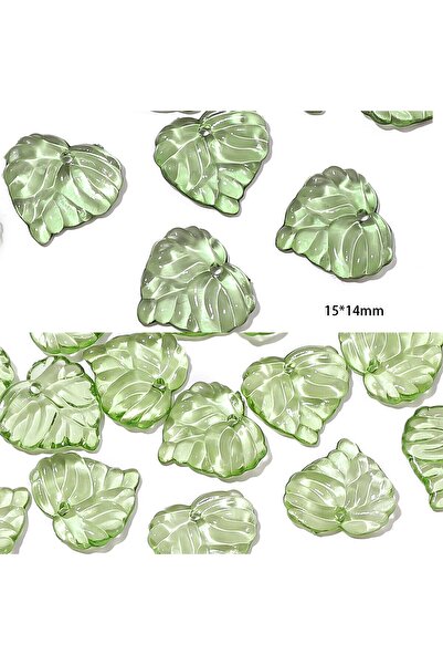 Choice3 100pcs style3 100pcs Acrylic Mini Small Tree Leaf Hand Beaded DIY Han...