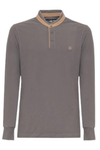 Harmont & Blaine Tunic collar blouse, dark grey, M