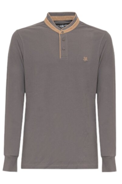 Harmont & Blaine Tunic collar blouse, dark grey, M