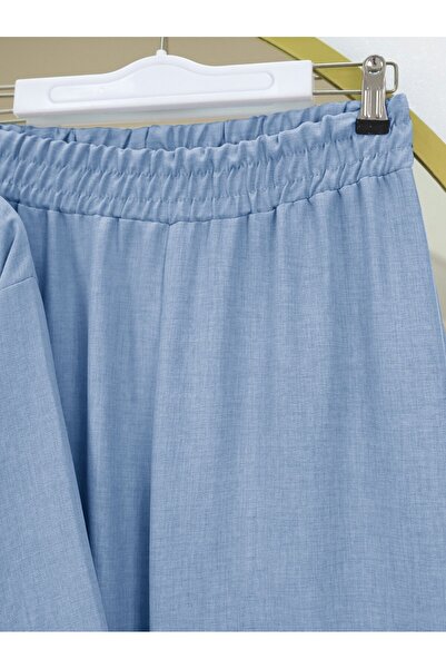 Modamorfo Kimono Set with Tie-Up Front Trousers - Blue