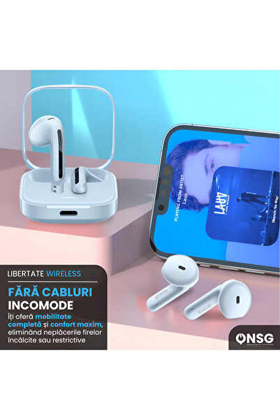 Xiaomi Căști Bluetooth intraauriculare Buds 6 Active, bas puternic, durată extinsă de viață a bateriei, albastre